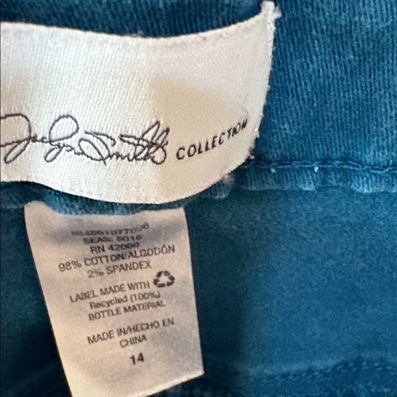 Jaclyn Smith Dark Teal Skinny Jeans - Picture 3 of 7